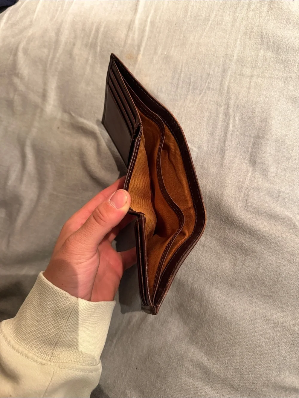 Carhartt Dark Brown Leather Tri-Fold Card Wallet